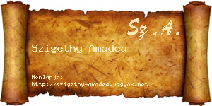 Szigethy Amadea névjegykártya