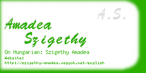 amadea szigethy business card